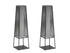 Outdoor Floor Lamp Set of 2, Rattan Solar Lanterns Outdoor Waterproof for Balcony, Deck, Garden & Patio (Natural)