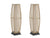 Rattan Outdoor Floor Lamp Set of 2, Boho Solar Porch Lights Outdoor Waterproof for Patio, Garden, Balcony & Deck, Natural (Vertical)
