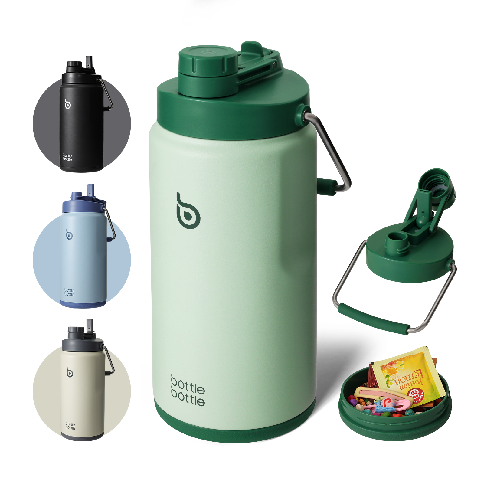 For outdoor activities:With half gallon water jug,it’s easier to enjoy your trip with fewer refills and is perfect for hiking,camping and sporting.With such a versatile bottle,it's easy to stay hydrated and refreshed during adventures