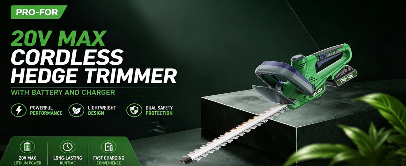 Cordless Hedge Trimmer with Battery and Charger, 20V Bush Trimmer, 22" Dual-Action Blade, 3000SPM Electric Shrub Trimmer, 0.55" Cutting, Lightweight Battery Powered for Garden & Yard