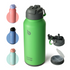 32oz Insulated Water Bottle Stainless Steel Sport Water Bottle with Straw Dual-use Lid Design for Gym with Pill Box