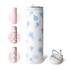 Insulated Water Bottle 24oz with Straw Lid and Handle for Sports Travel Gym Stainless Steel Water Bottles Double-Wall Vacuum Metal Leak Proof BPA-Free
