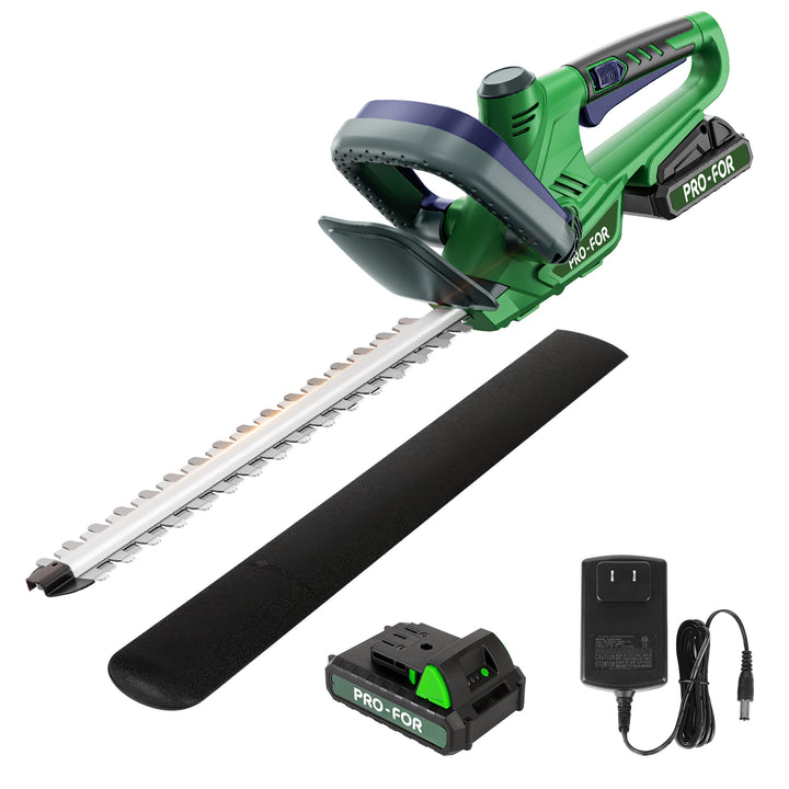 Cordless Hedge Trimmer with Battery and Charger, 20V Bush Trimmer, 22" Dual-Action Blade, 3000SPM Electric Shrub Trimmer, 0.55" Cutting, Lightweight Battery Powered for Garden & Yard