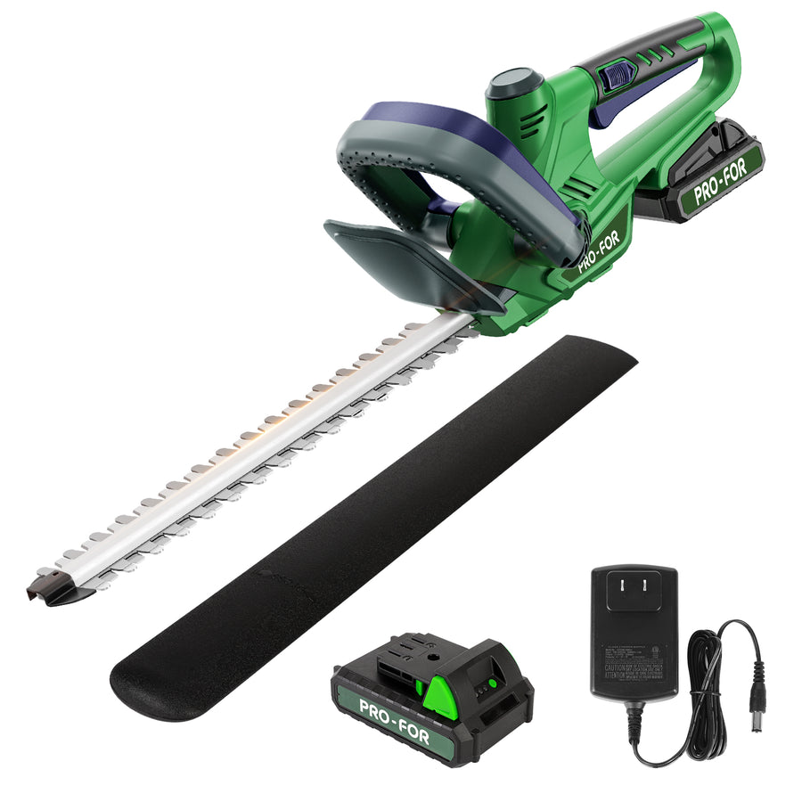 Cordless Hedge Trimmer with Battery and Charger, 20V Bush Trimmer, 22" Dual-Action Blade, 3000SPM Electric Shrub Trimmer, 0.55" Cutting, Lightweight Battery Powered for Garden & Yard