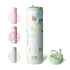 Insulated Water Bottle 24oz with Straw Lid and Handle for Sports Travel Gym Stainless Steel Water Bottles Double-Wall Vacuum Metal Leak Proof BPA-Free