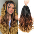 French Curl Ombre Braiding Hair Pre Stretched 14/16 inch 6 Packs Wave Bouncy Braiding Hair French Curl Braids Yaki Curly Hair for Women Hair Extensions