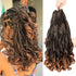 Ombre Brown French Curly Braiding Hair 6 Packs 14 Inch Pre Stretched Braiding Hair Bouncy Loose Wave Crochet Hair for Women