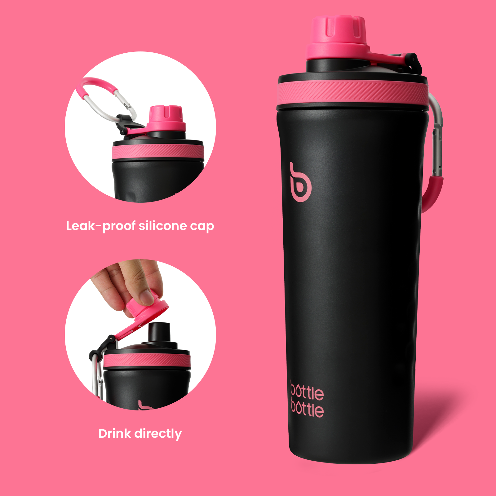 26 oz Insulated Shaker Bottle Insulated Water Bottle for Men and Women Protein Shaker for Gym Water Cup
