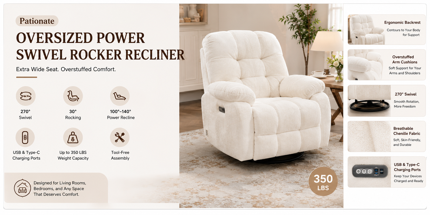 Oversized Power Comfort at the Touch of a Button