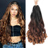 French Curly Braiding Hair 6 Packs Loose Wavy Braiding Hair Pre Stretched Bouncy Synthetic French Curl Braiding Hair Extensions for Women