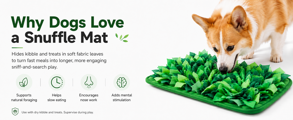 Snuffle Mat for Dogs, Dog Slow Feeder for Dogs to Slow Down Eating, Dog Puzzle Toys for All Size Dogs, Interactive Dog Toys for Smell Training