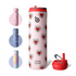 Insulated Water Bottle 24oz with Straw Lid and Handle for Sports Travel Gym Stainless Steel Water Bottles Double-Wall Vacuum Metal Leak Proof BPA-Free