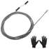 Hand Held Auger A103-20250-4 25FT Handheld Drain Auger, Heavy Duty Plumbing Snake for Clogged Drains, 3/8 Inch Diameter Manual Drain Cleaner for Sink, Bathtub, Shower & Kitchen Pipes