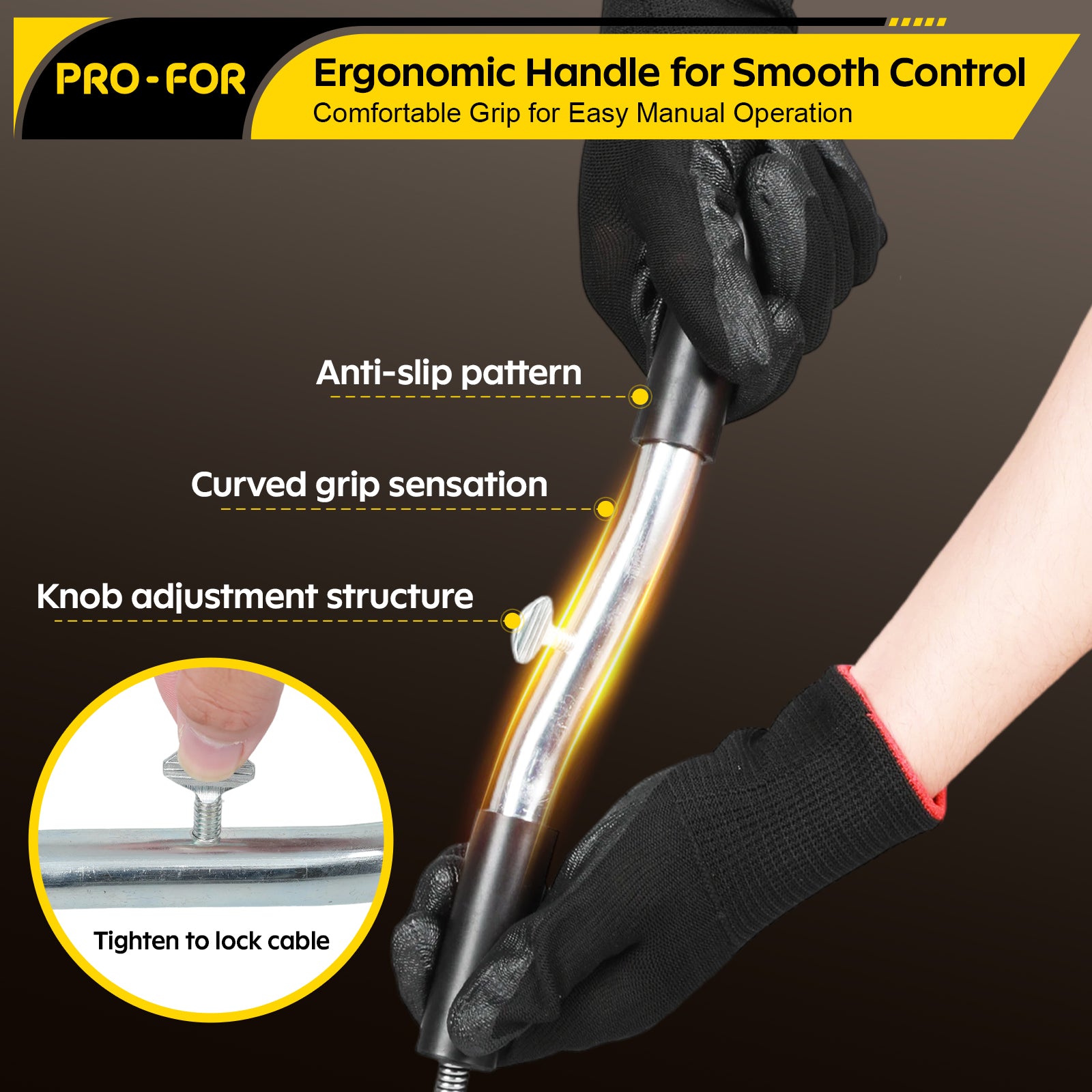 Hand Held Auger A103-20250-4 25FT Handheld Drain Auger, Heavy Duty Plumbing Snake for Clogged Drains, 3/8 Inch Diameter Manual Drain Cleaner for Sink, Bathtub, Shower & Kitchen Pipes