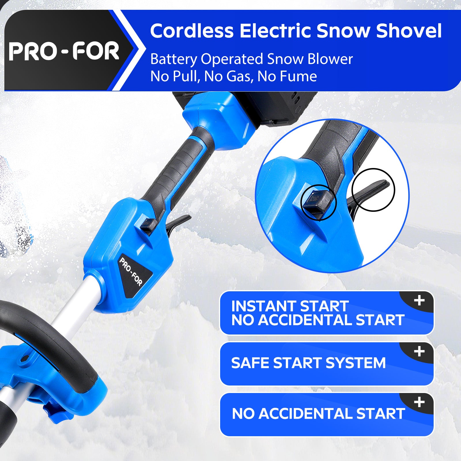 40V Cordless Snow Shovel, Lightweight Electric Snow Blower Alternative with 2×4.0Ah Batteries, 13.5" Width, 26.5FT Throw Distance, Battery Powered Snow Removal Tool for Driveway & Walkways