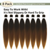 Ombre Braiding Hair Pre Stretched 20inch 8 Packs 1B/30/27 Honey Blonde Braiding Hair Pre Stretched Synthetic Braiding Hair Extensions Hot Water Setting