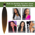 Ombre Braiding Hair Pre Stretched 20inch 8 Packs 1B/30/27 Honey Blonde Braiding Hair Pre Stretched Synthetic Braiding Hair Extensions Hot Water Setting