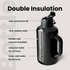 Insulated Water Bottle 64 oz with Straw and Dual-use Lid Stainless Steel Water Bottle for Men with Handle Vacuum Insulated jug for Workout Gym Soccer and Sports