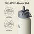 32oz Insulated Water Bottle Stainless Steel Sport Water Bottle with Straw Dual-use Lid Design for Gym with Pill Box