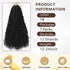 7 pack 12/14 Inch Boho Box Braids Goddess Box Braids Crochet Hair Bohemian Hippie Braids Braiding Hair Box Braids with Curly Ends Messy Pre-looped Synthetic Crochet Hair for Women Halloween Christmas