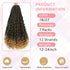7 Pack 12/14inch Goddess Box Braids Crochet Hair Extensions Voluminous Curly Wave Ends, Natural Look Synthetic Braids for, Easy Maintenance Dreadlock-Free Hairstyle for Everyday & Special Events Bohemian Style, Realistic Texture, Protective Hairstyles