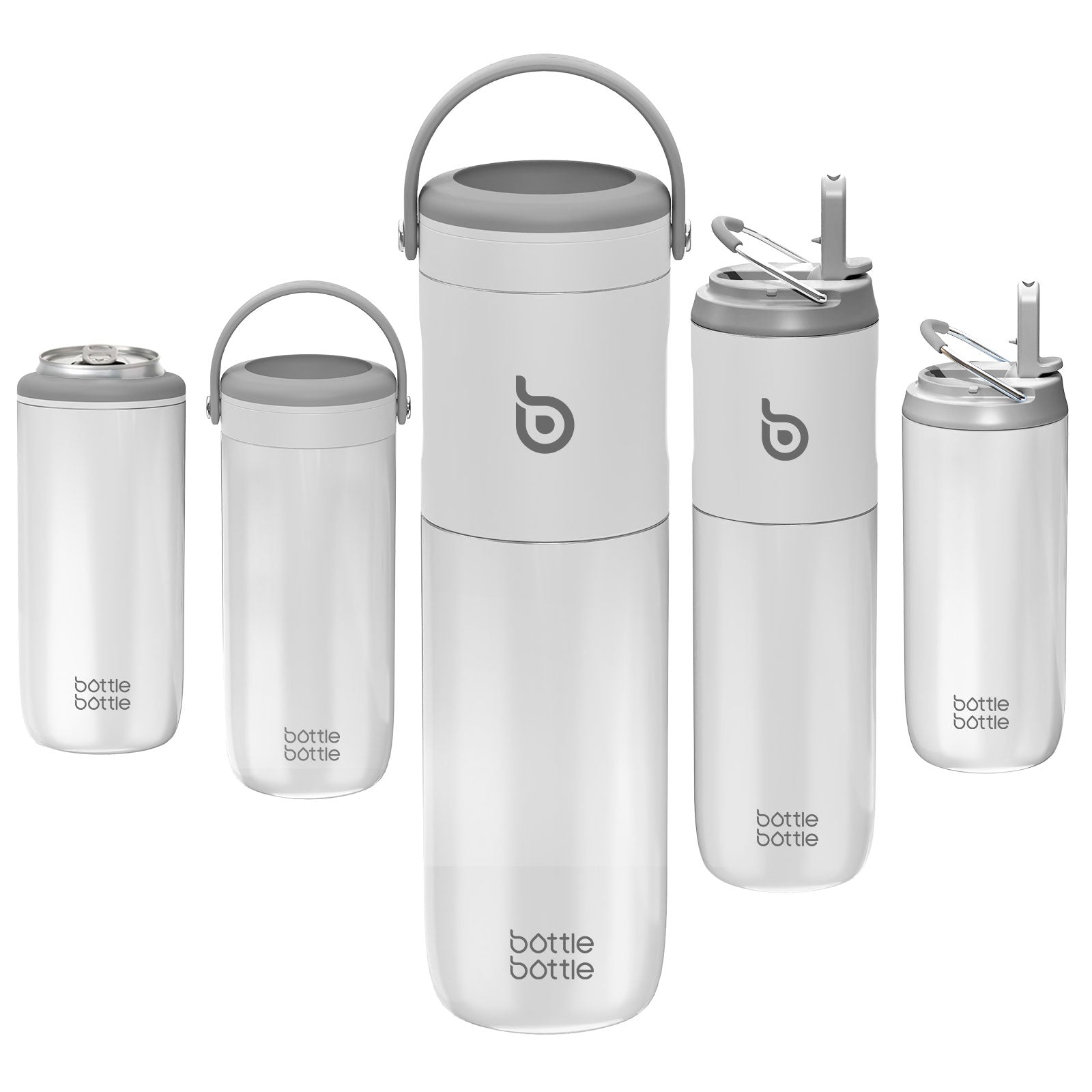 Insulated Water Bottle for Sports with Straw,2 lids,18 oz 3IN1 Water Bottles for Slim Can Coolers and Kids Tumbler, Stainless Steel Metal Bottles for Outdoor Activities