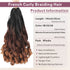 French Curly Braiding Hair 6 Packs Loose Wavy Braiding Hair Pre Stretched Bouncy Synthetic French Curl Braiding Hair Extensions for Women