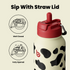 32oz Insulated Water Bottle Stainless Steel Sport Water Bottle with Straw Dual-use Lid Design for Gym with Pill Box