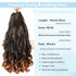 Ombre Brown French Curly Braiding Hair 6 Packs 14 Inch Pre Stretched Braiding Hair Bouncy Loose Wave Crochet Hair for Women