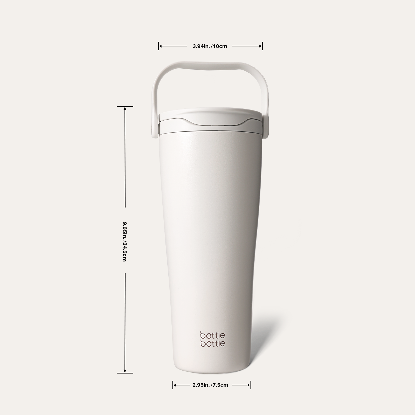 Insulated Tumbler with Handle & Straw Lid, 30oz Stainless Steel Leak-Proof Water Bottle for Hot & Cold Drinks, Add Ice Without Unscrewing, BPA-Free for Travel, Sports, Office