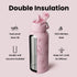 32oz Insulated Water Bottle Stainless Steel Sport Water Bottle with Straw Dual-use Lid Design for Gym with Pill Box