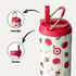 Insulated Water Bottle 24oz with Straw Lid and Handle for Sports Travel Gym Stainless Steel Water Bottles Double-Wall Vacuum Metal Leak Proof BPA-Free