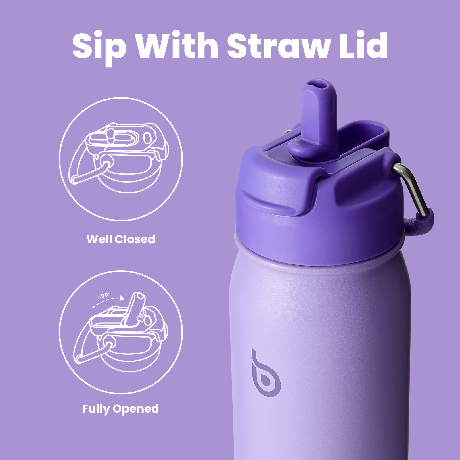 16 oz sports water bottle stainless steel insulated kids water bottle with straw and pills holder for gifts and school