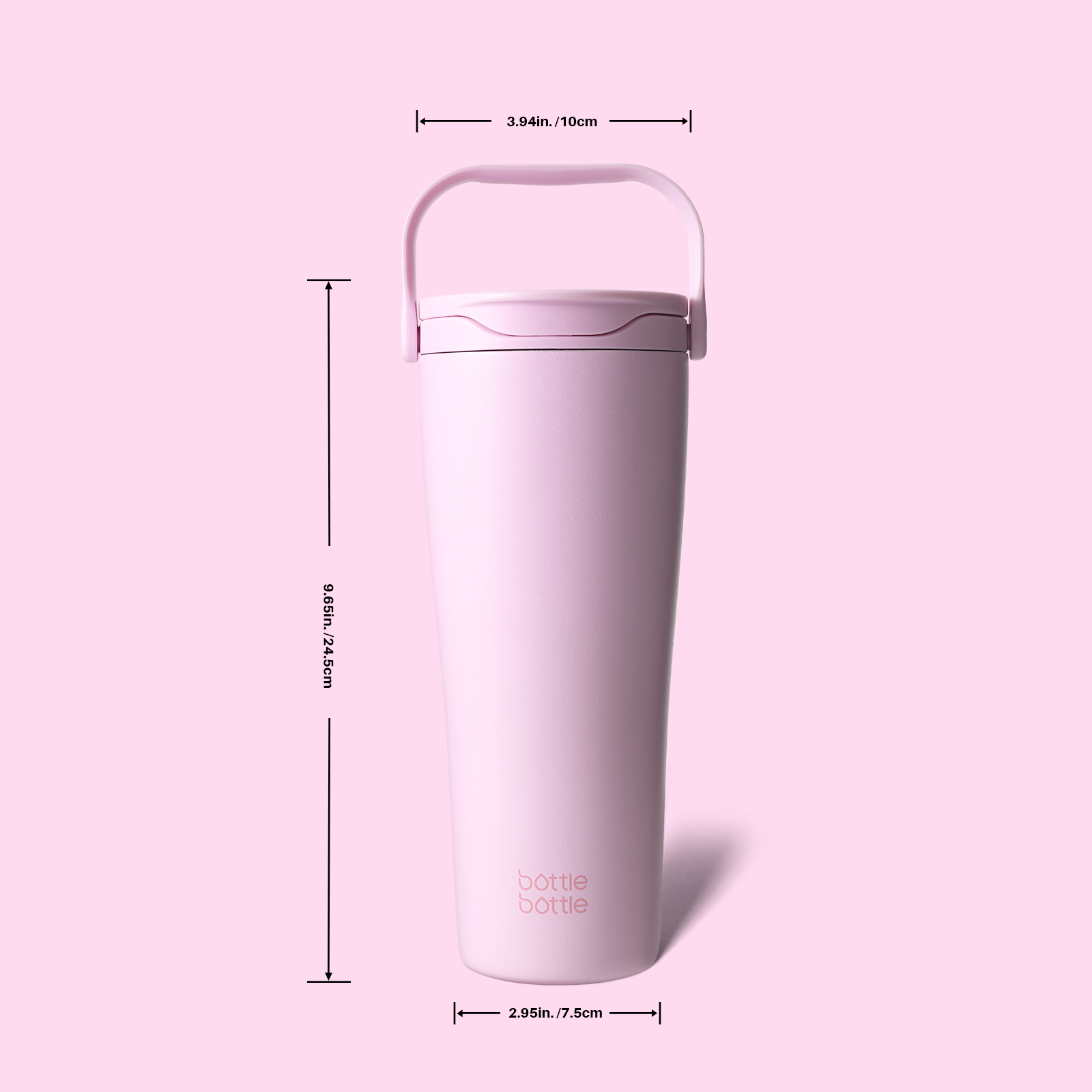 Insulated Tumbler with Handle & Straw Lid, 30oz Stainless Steel Leak-Proof Water Bottle for Hot & Cold Drinks, Add Ice Without Unscrewing, BPA-Free for Travel, Sports, Office