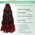 6 Packs French Curl Braiding Hair Pre Stretched 14/16 Inch Bouncy French Curly Braiding Hair Loose Wavy Ombre Burgundy French Curl Crochet Braids Hair for Women