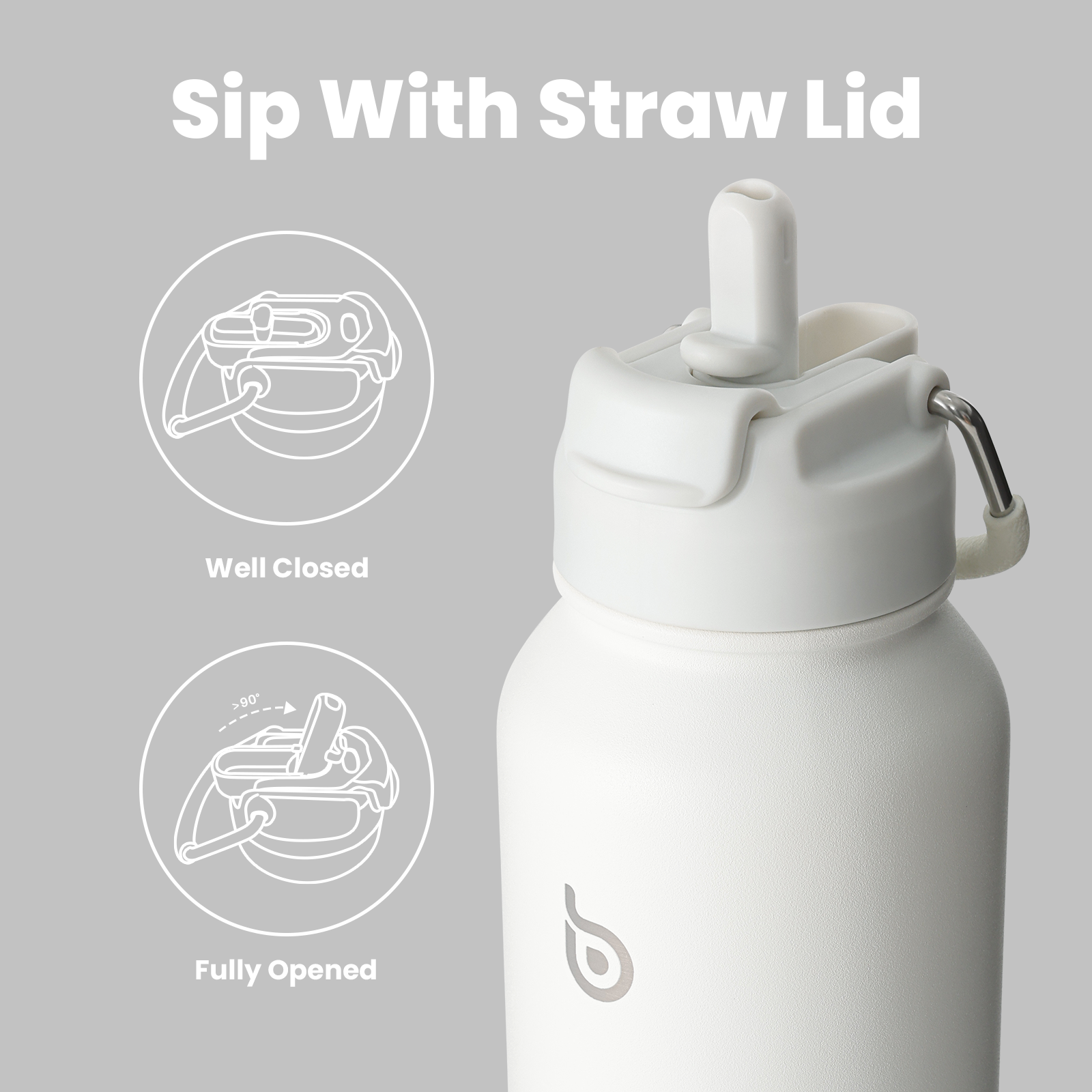 40 oz sports water bottle stainless steel insulated water bottle with straw and pills holder