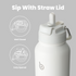 40 oz sports water bottle stainless steel insulated water bottle with straw and pills holder