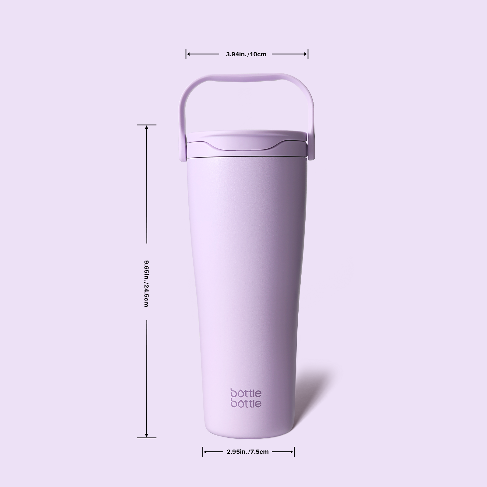 Insulated Tumbler with Handle & Straw Lid, 30oz Stainless Steel Leak-Proof Water Bottle for Hot & Cold Drinks, Add Ice Without Unscrewing, BPA-Free for Travel, Sports, Office