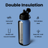 32oz Insulated Water Bottle Stainless Steel Sport Water Bottle with Straw Dual-use Lid Design for Gym with Pill Box