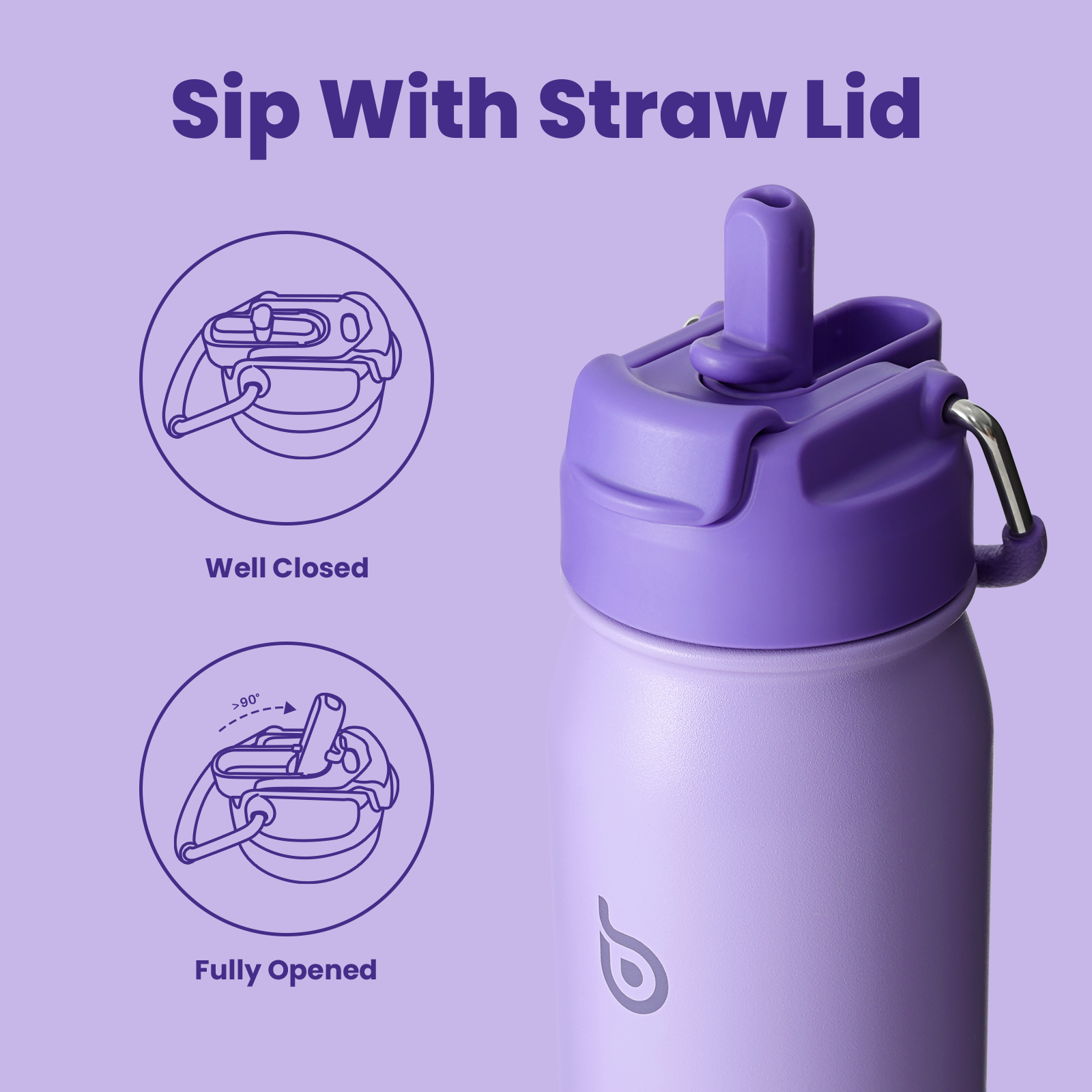 [Multi-scenario use]: This kids water bottle is not only suitable for indoor scenes but also can be used as an outdoor water bottle or a camping water bottle, suitable for mountaineering, hiking, and other scenes