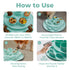Cat Slow Feeder, Interactive Cat Puzzle Toy for Mental Stimulation, Dishwasher Safe Silicone Cat Enrichment Toys, Reduces Boredom and Training Intelligence, Green