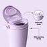 Insulated Tumbler with Handle & Straw Lid, 30oz Stainless Steel Leak-Proof Water Bottle for Hot & Cold Drinks, Add Ice Without Unscrewing, BPA-Free for Travel, Sports, Office