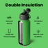 32oz Insulated Water Bottle Stainless Steel Sport Water Bottle with Straw Dual-use Lid Design for Gym with Pill Box