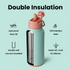 32oz Insulated Water Bottle Stainless Steel Sport Water Bottle with Straw Dual-use Lid Design for Gym with Pill Box
