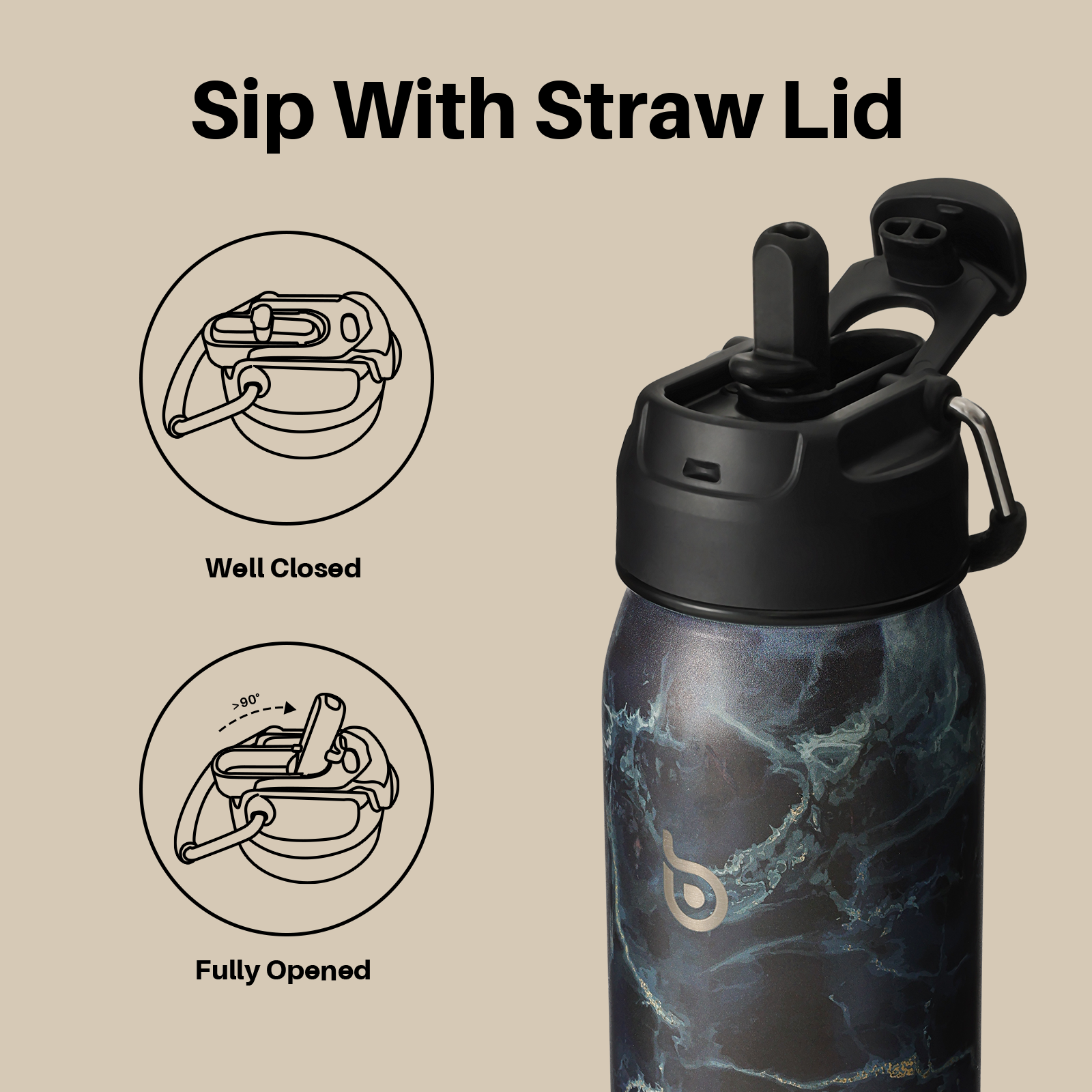 [Multi-scenario use]: This kids water bottle is not only suitable for indoor scenes but also can be used as an outdoor water bottle or a camping water bottle, suitable for mountaineering, hiking, and other scenes