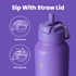 40 oz sports water bottle stainless steel insulated water bottle with straw and pills holder