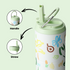 Insulated Water Bottle 24oz with Straw Lid and Handle for Sports Travel Gym Stainless Steel Water Bottles Double-Wall Vacuum Metal Leak Proof BPA-Free