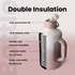 Insulated Water Bottle 64 oz with Straw and Dual-use Lid Stainless Steel Water Bottle for Men with Handle Vacuum Insulated jug for Workout Gym Soccer and Sports