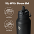 40 oz sports water bottle stainless steel insulated water bottle with straw and pills holder