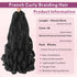 French Curl Braiding Hair 14/16 Inch 6 Packs Braiding Hair Pre Stretched Curly Crochet Hair for Women Loose Wavy French Curl Braids Synthetic Hair Extensions Natural Black 1B